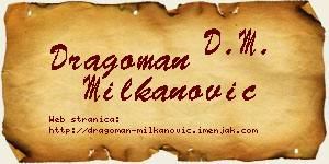 Dragoman Milkanović vizit kartica